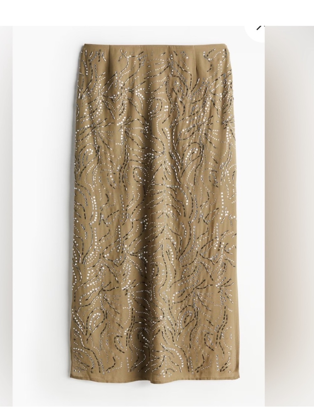 H&M Edition NWT sequin beaded embellished mesh midi skirt
